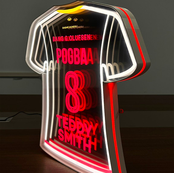 Custom LED Football Jersey Infinity Mirror
