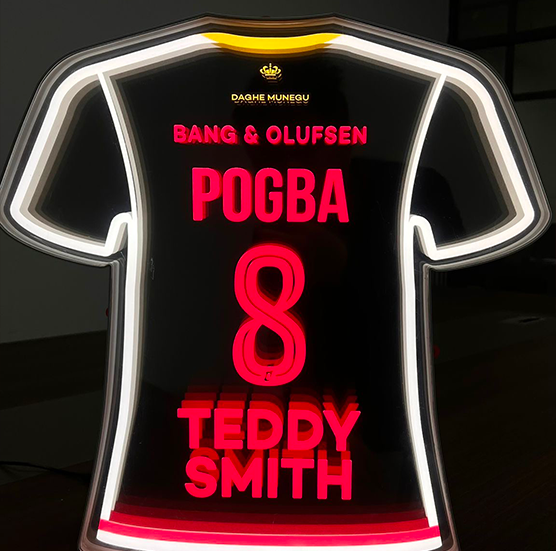 Custom LED Football Jersey Infinity Mirror